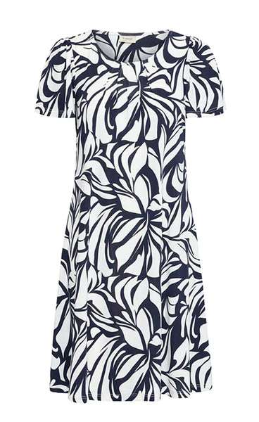 FRANSA Seen dress 1 - floral reverie navy