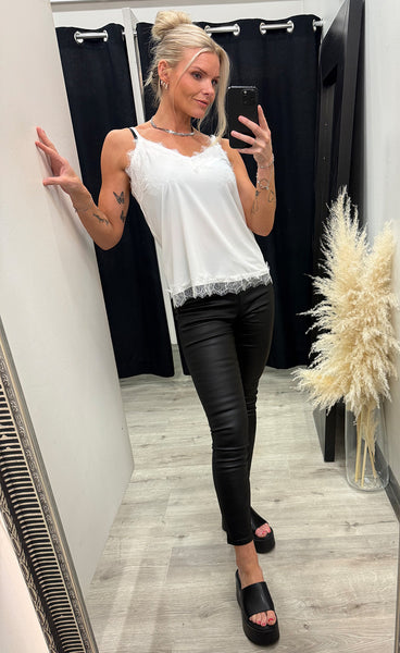 FREEQUENT Bicco lace top - off white