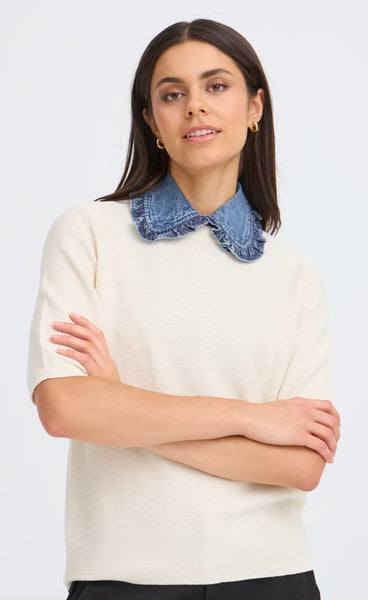 FRANSA Sora collar - denim