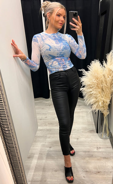 Mesh top 8621 - light blue