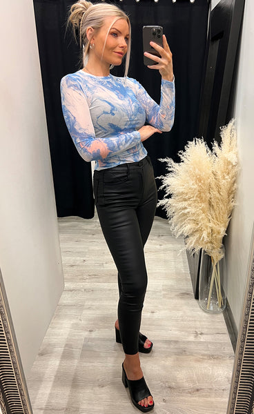 Mesh top 8621 - light blue