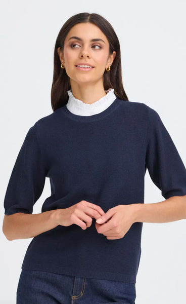 FRANSA Somia collar - della robbia blue