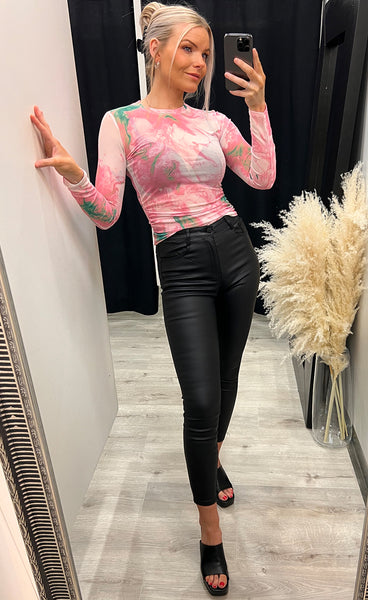 Mesh top 8621 - pink