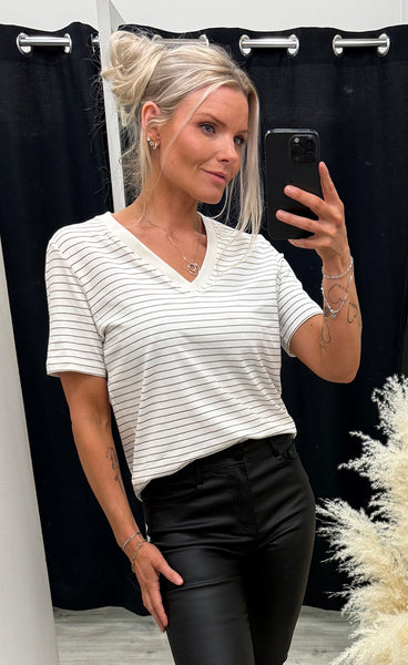 Feba tee 2 - white mountain stripe