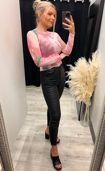 Mesh top 8621 - pink