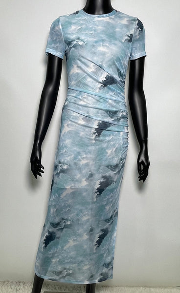 Freya mesh dress - blue