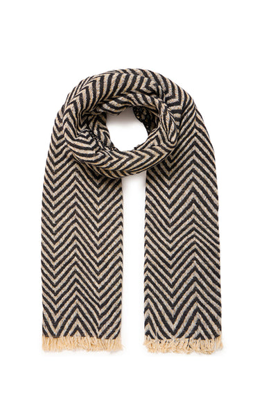 Wetallic scarf - black mix