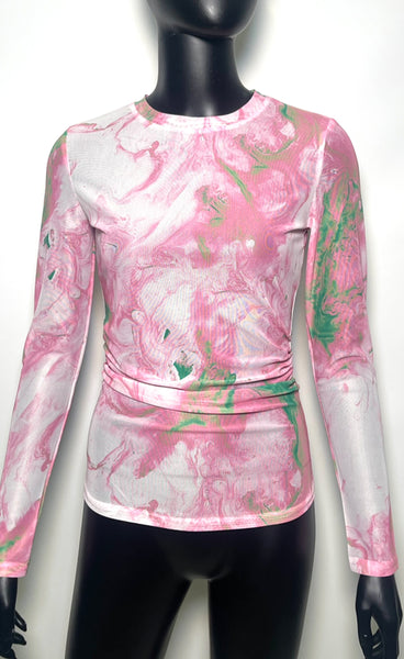 Mesh top 8621 - pink