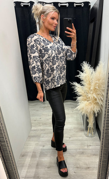 Ariana blouse 6 - bloom gray morn