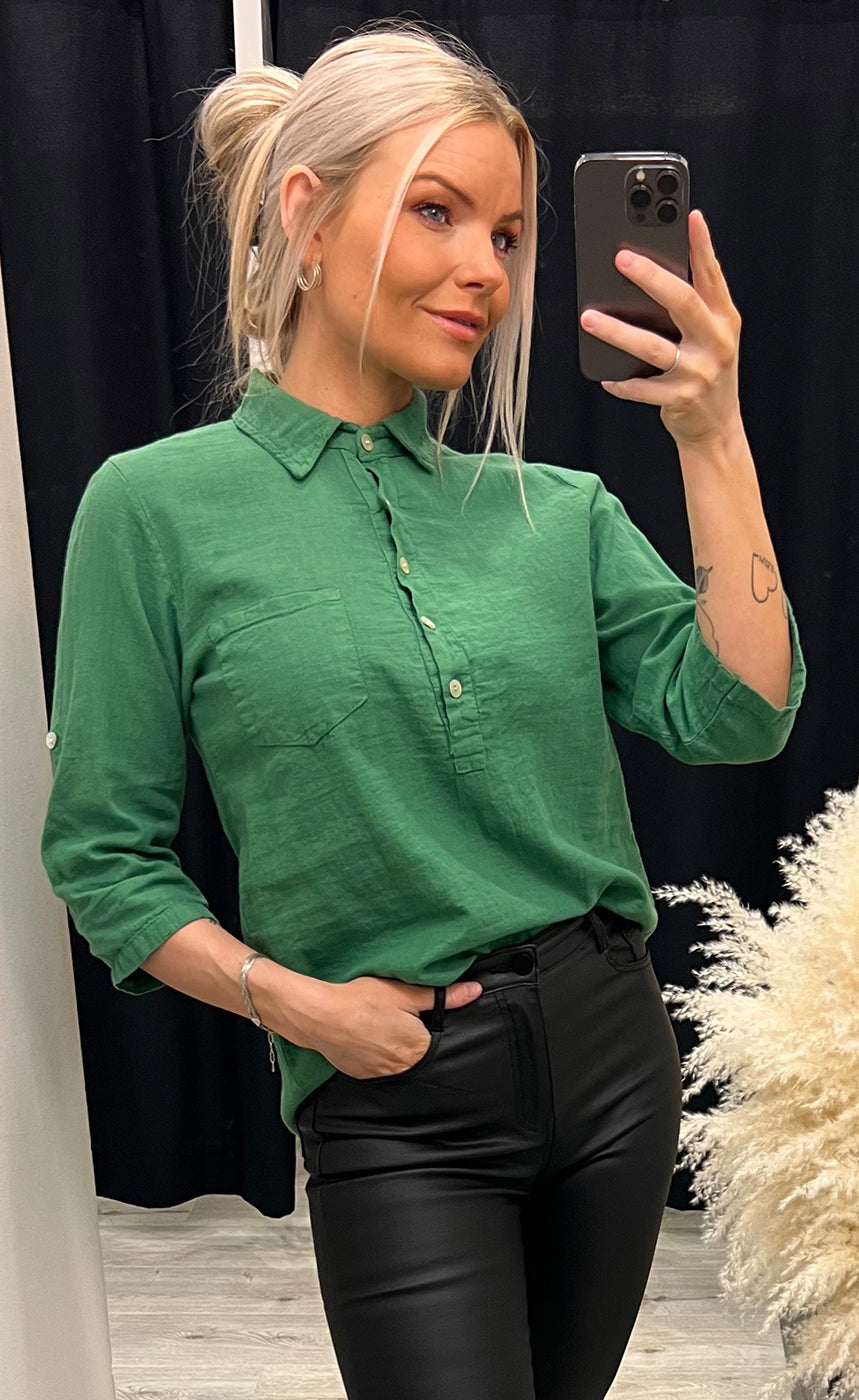 Linea blouse - green