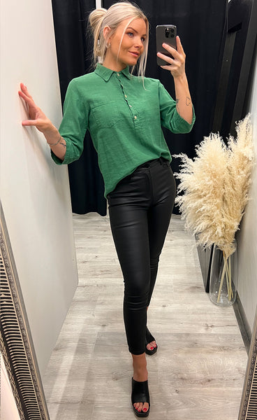 Linea blouse - green