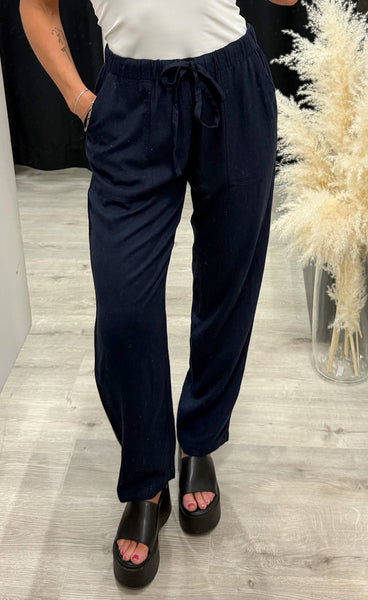 Jett linen pants 1 - navy