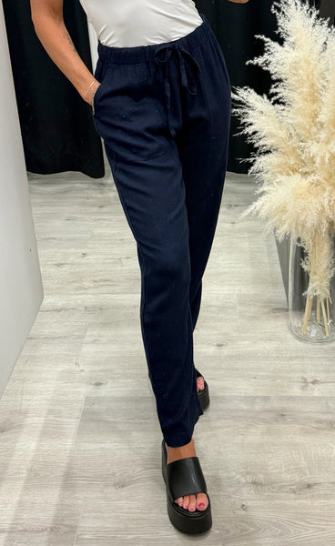 Jett linen pants 1 - navy