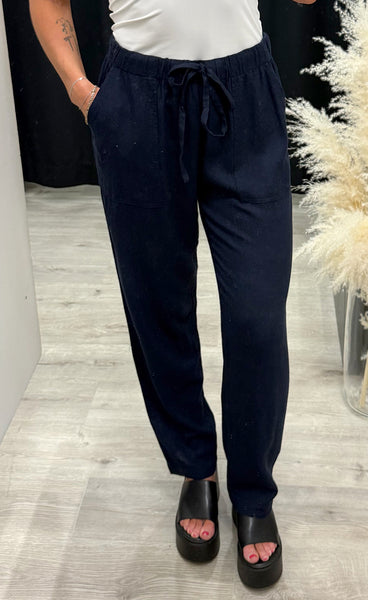 Jett linen pants 1 - navy