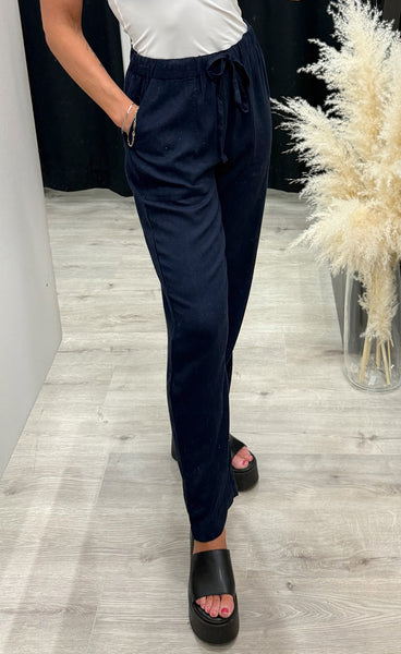 Jett linen pants 1 - navy