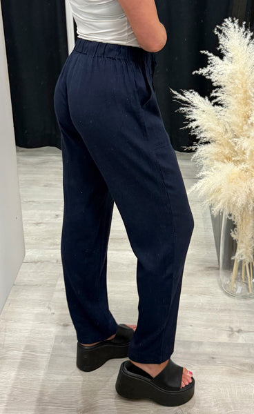 Jett linen pants 1 - navy