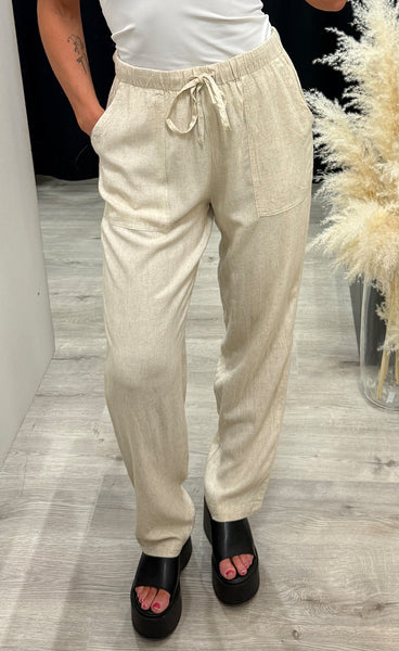 Jett linen pants 1 - oxford tan