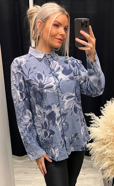 Linette shirt - navy floral