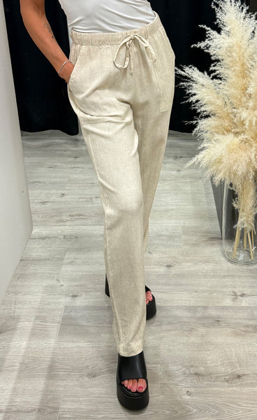 Jett linen pants 1 - oxford tan