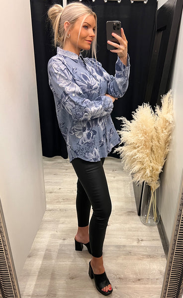 Linette shirt - navy floral