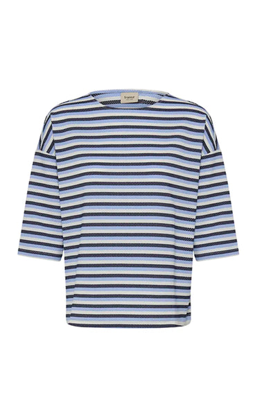 Josie tee 6 - hydrangea stripe