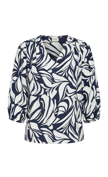 Ariana blouse 6 - floral reverie navy