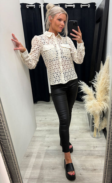 Charlotte lace blouse - off white