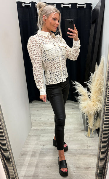 Charlotte lace blouse - off white
