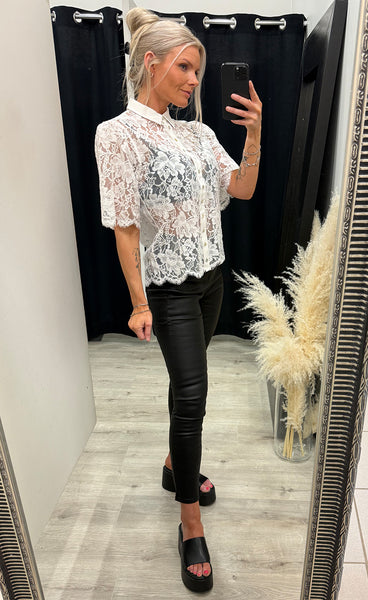 Paloma lace blouse - white