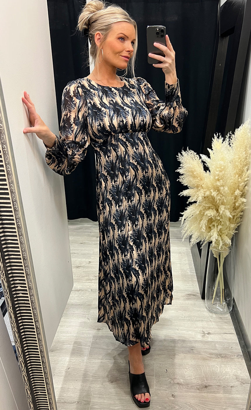 Sabella long dress - frosted almond