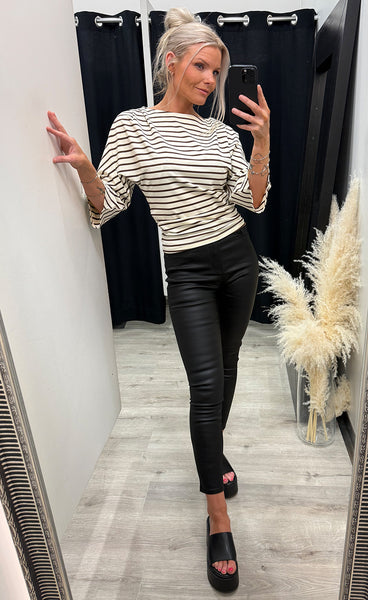 Jessie stripe blouse - brown