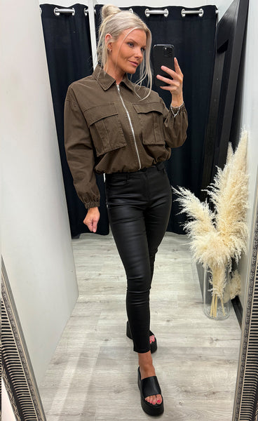 Carrie bomber jacket - brown