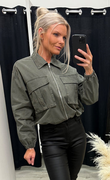 Carrie bomber jacket - army