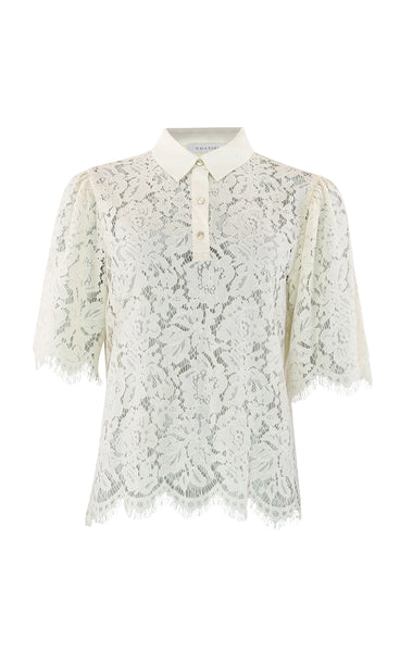 Paloma lace blouse - white