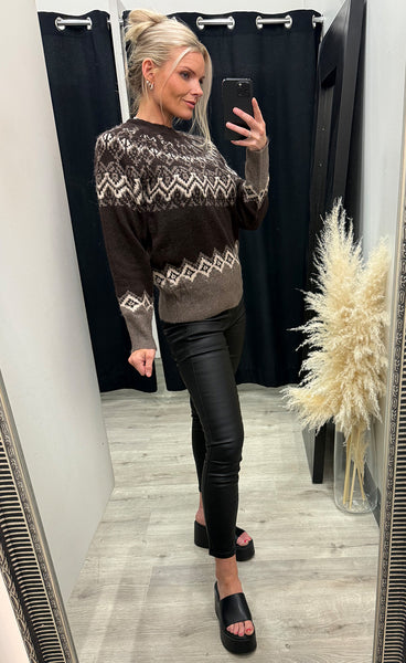 FREEQUENT Merla pullover - mole w. morel
