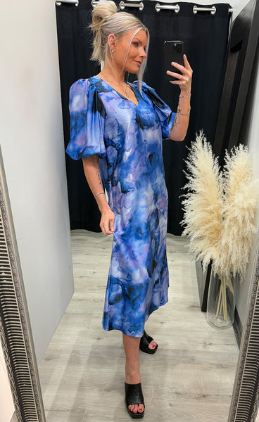 Ventia dress - blue marble