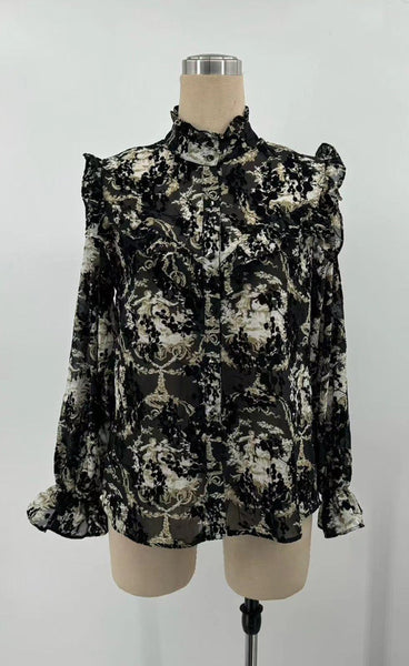 Sofia blouse - black velour