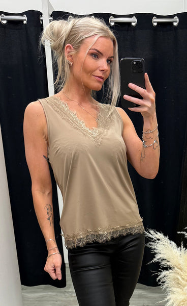 FREEQUENT Bicco top - desert taupe