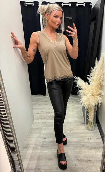 FREEQUENT Bicco top - desert taupe