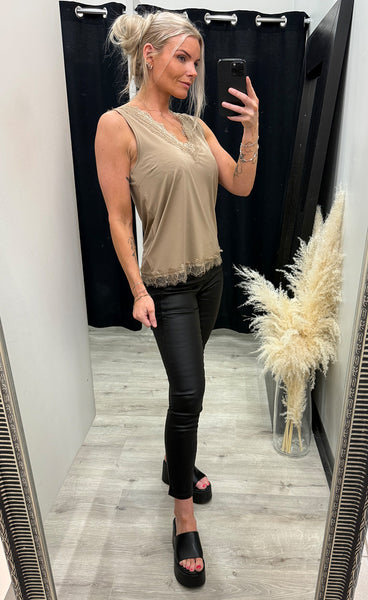 FREEQUENT Bicco top - desert taupe