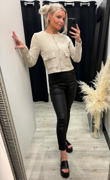 FREEQUENT Zale jacket - silver mink melange