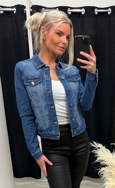 FREEQUENT Rock jacket - medium blue denim