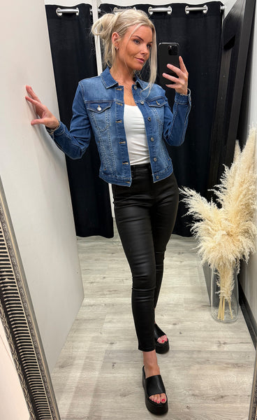 FREEQUENT Rock jacket - medium blue denim