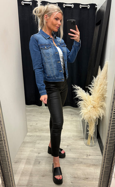 FREEQUENT Rock jacket - medium blue denim