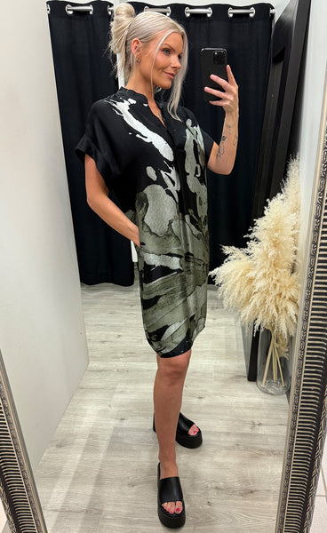 Abbi tunic dress - army mix