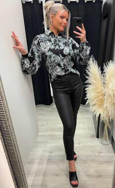 Gada shirt - black/grey