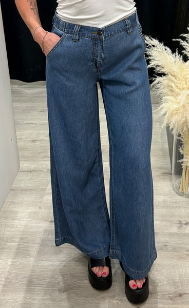 FREEQUENT Milo pants - medium blue denim