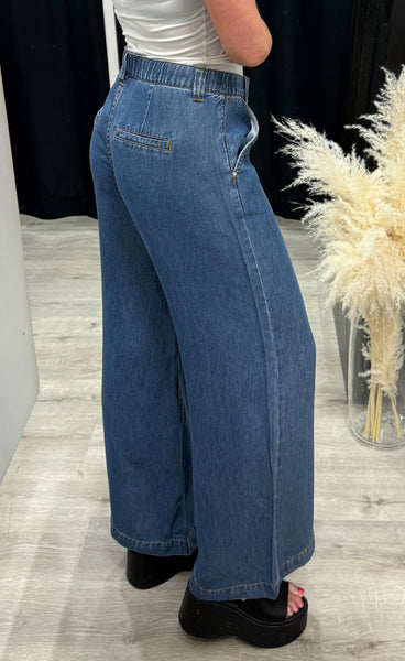 FREEQUENT Milo pants - medium blue denim