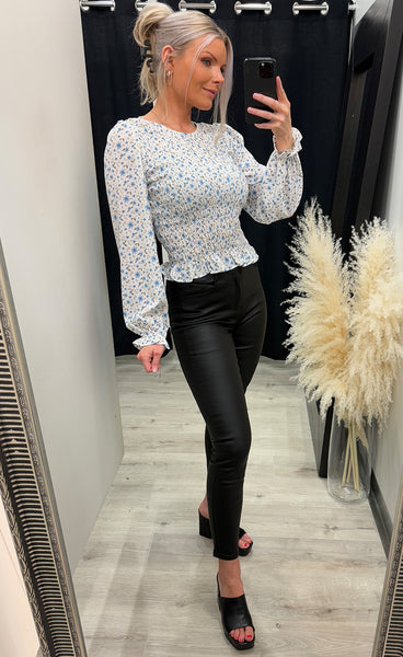 Nix blouse - light blue flower