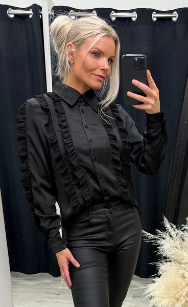 Rosy satin blouse 377 - black
